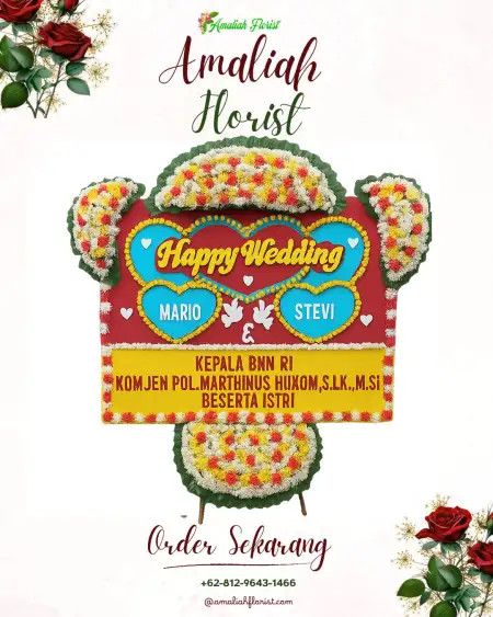 Papan Bunga Pernikahan Talagening